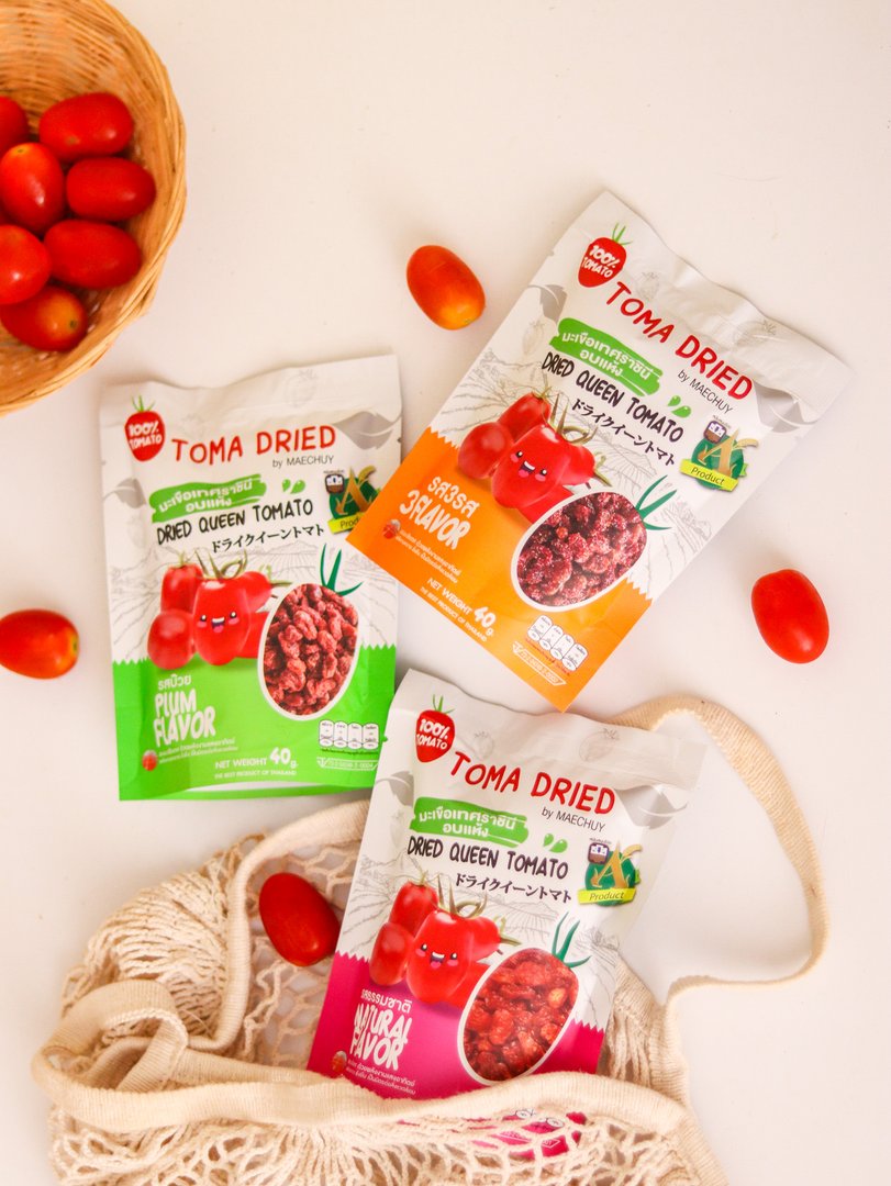 มะเขือเทศราชินีอบแห้ง ขนาด 40 กรัม ตรา แม่ฉุย