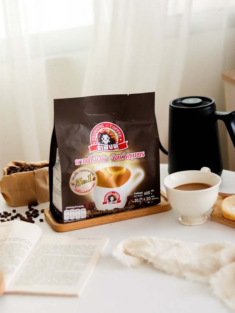 กาแฟแท้ 100% คั่ว ตรา ถ้ำสิงห์