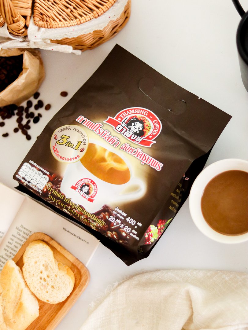 กาแฟแท้ 100% คั่ว ตรา ถ้ำสิงห์