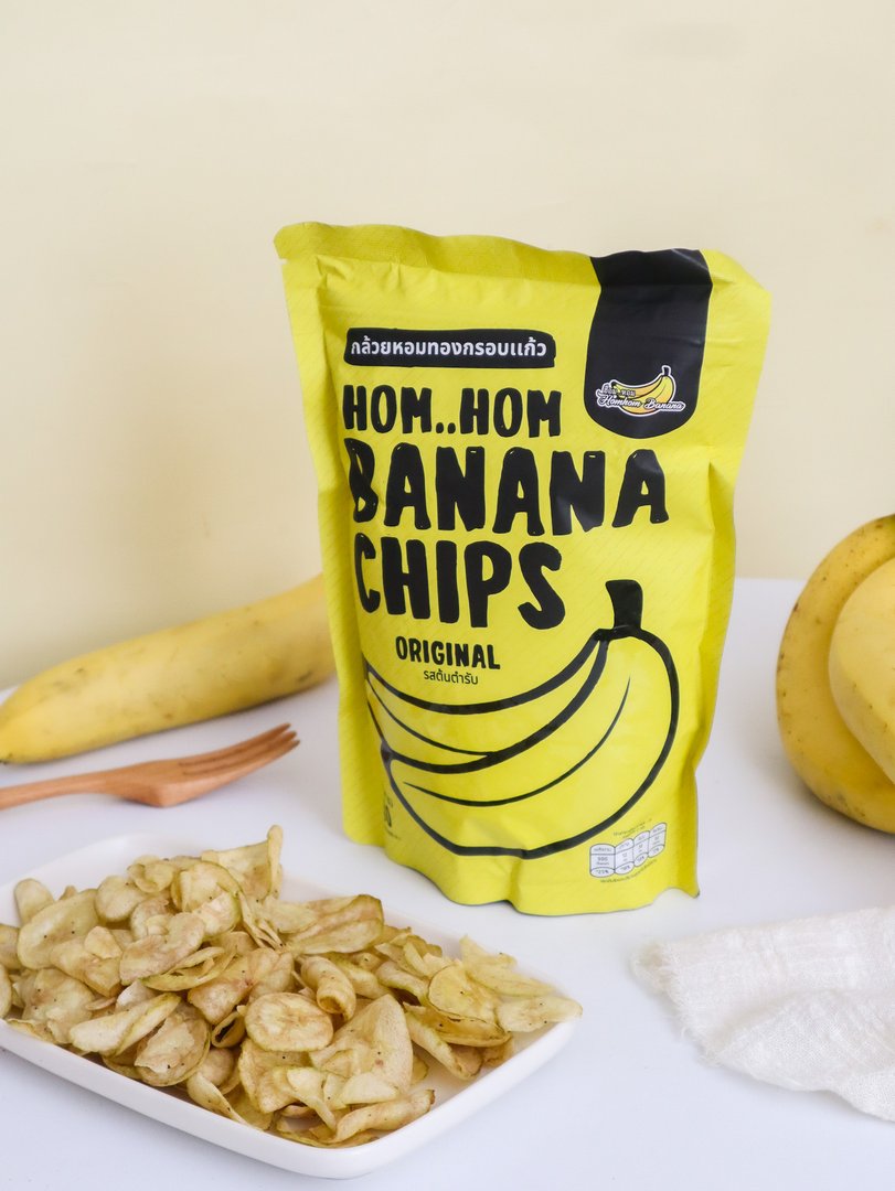 กล้วยหอมทองกรอบแก้ว ขนาด 80 กรัม ตรา ฮ้อม หอม