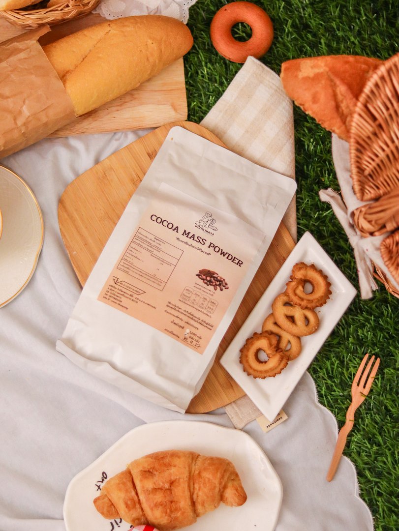 Cocoa Mass powder แบบถุง ขนาด 500 กรัม ตรา โกโก้ตาหลวง