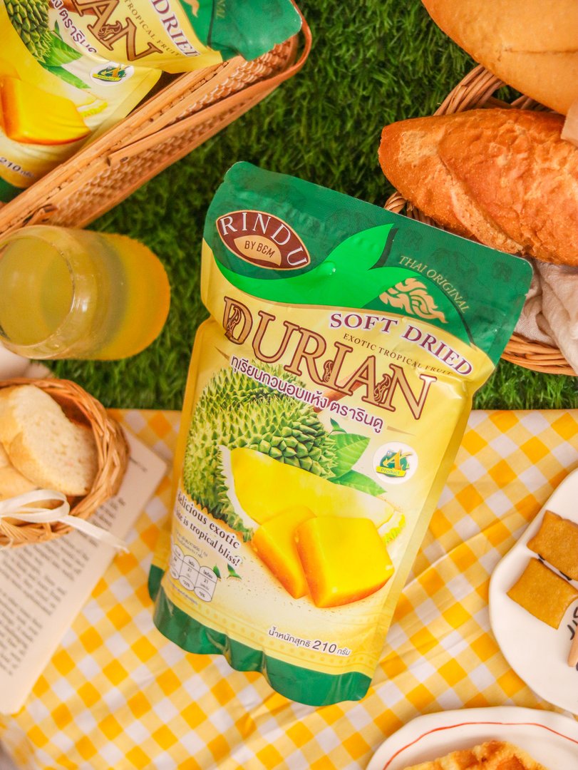 ทุเรียนกวนอบแห้ง ขนาด 210 กรัม ตรา รินดู