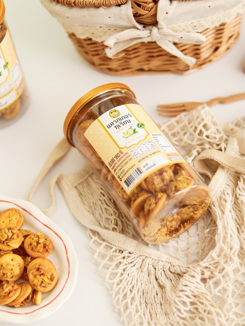 แครกเกอร์ทุเรียน ขนาด 180 กรัม ตรา คุณยาย2