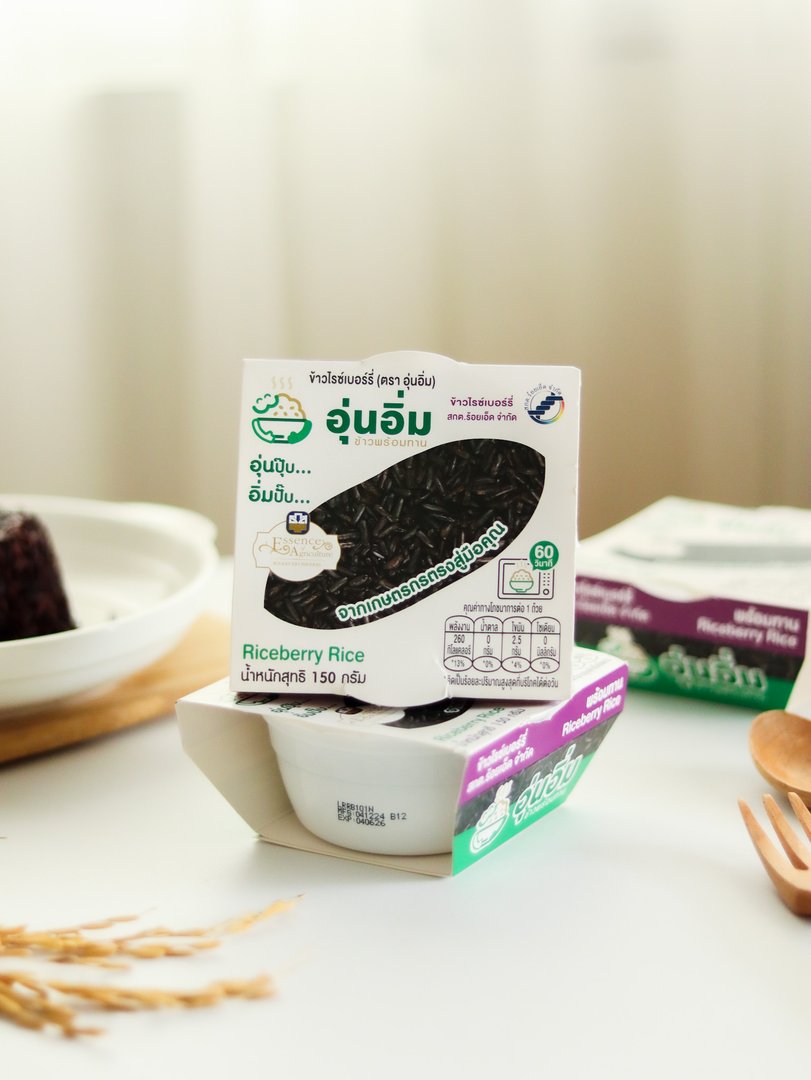 ข้าวไรซ์เบอร์รี่ พร้อมทาน ขนาด 150 กรัม x 12 ถ้วย ตรา อุ่นอิ่ม