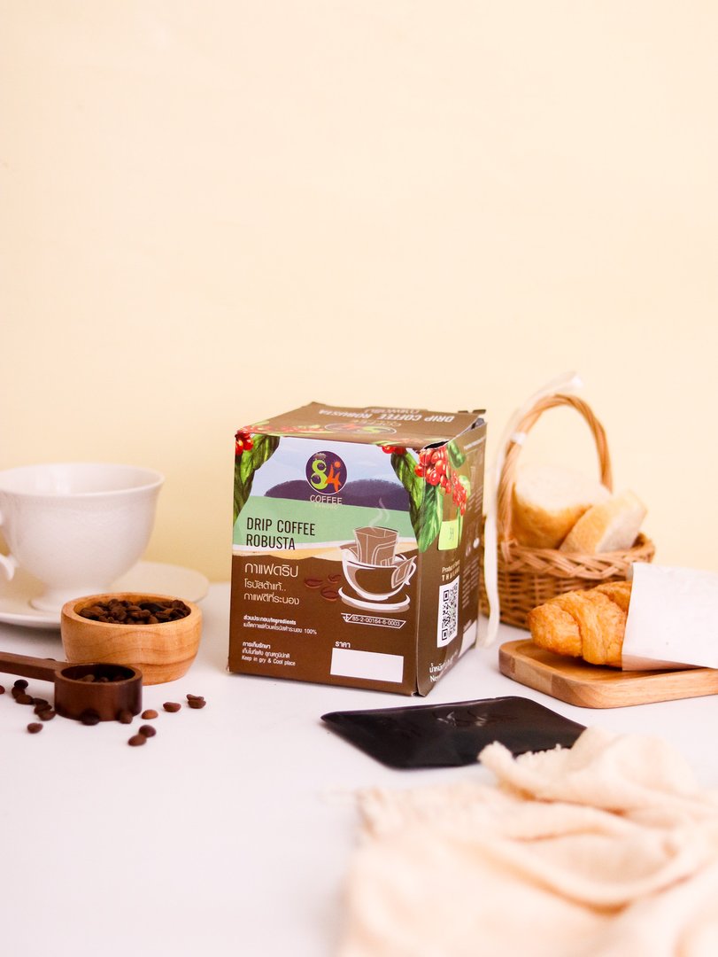 กาแฟดริป โรบัสต้า 100% ตรา 84