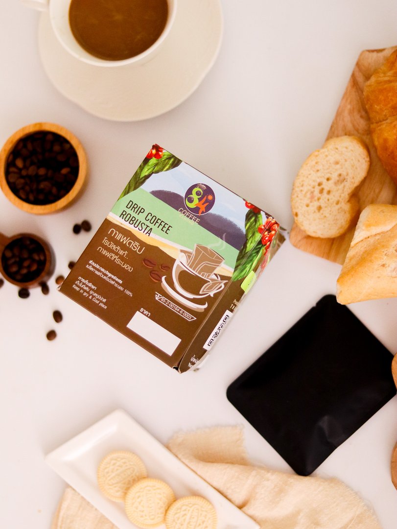 กาแฟดริป โรบัสต้า 100% ตรา 84